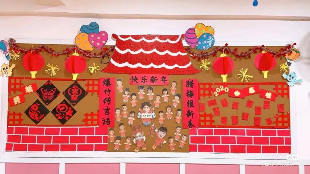 别人家幼儿园的春节环创手工都这么好看