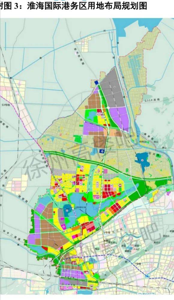 五大风貌片区,淮海国际港务区用地布局规划曝光