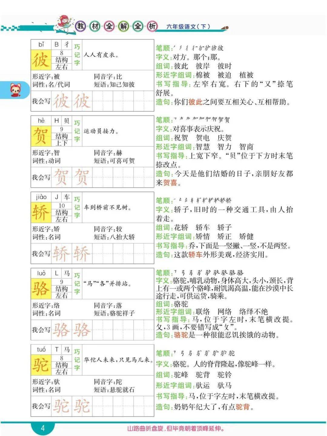 部编版语文六年级下册教材全解可下载