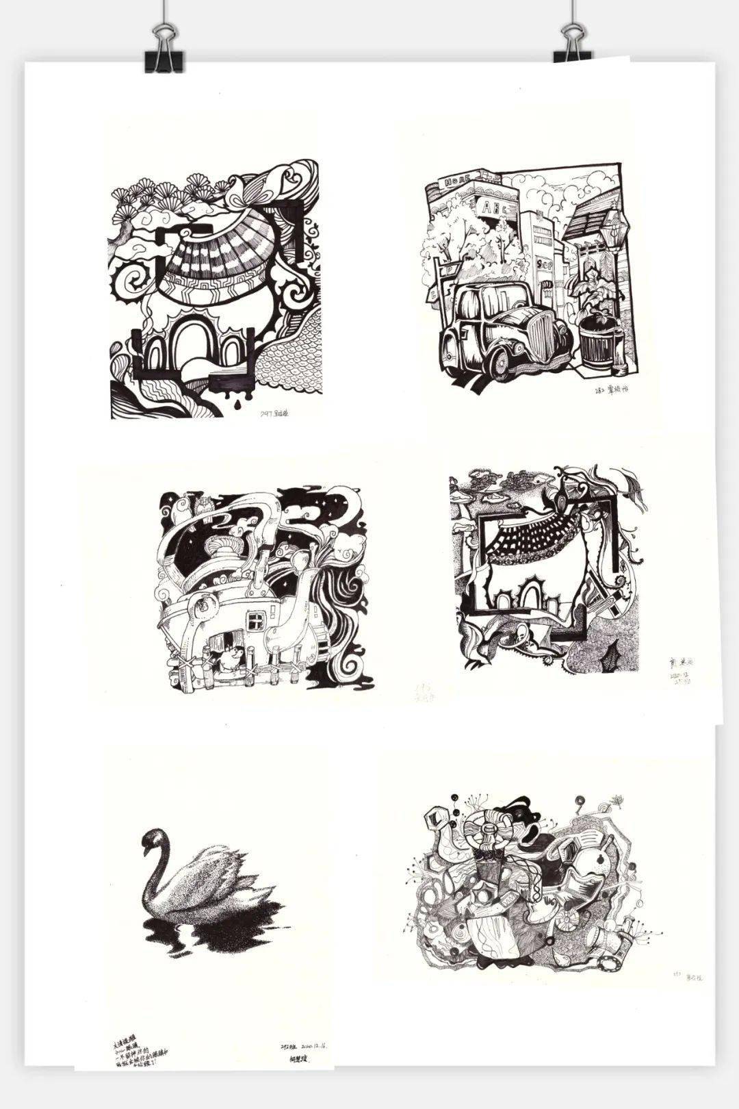 一,黑白装饰画 黑白装饰画是我校的校本课程之一.