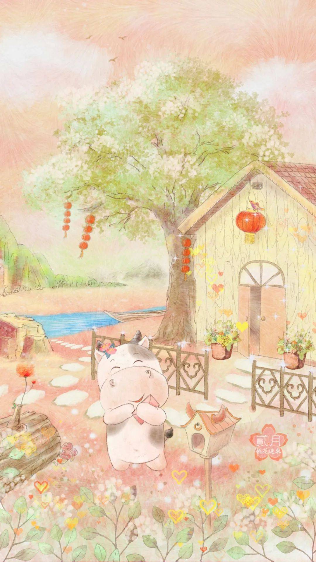 奉上桃花壁纸沾光添福