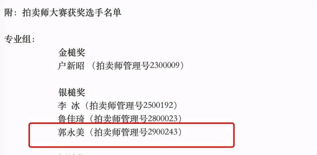 在北京市第九届商业服务业技能大赛拍卖师大赛2019决赛上,郭永美还