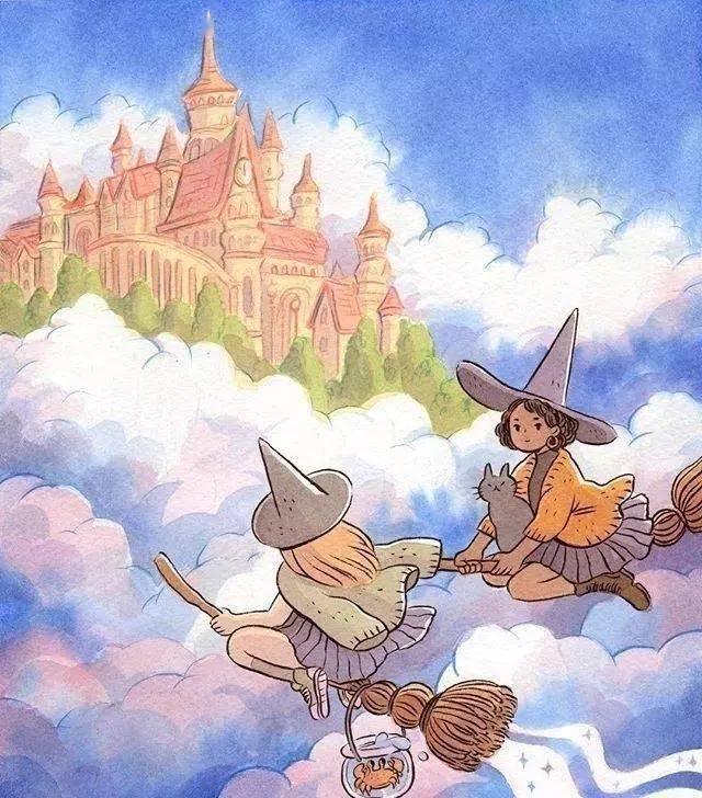 超美的童话风插画,让你走进宫崎骏般魔法世界!
