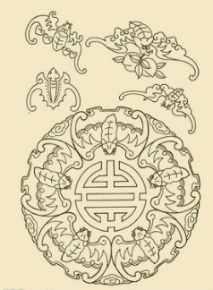 古代人也很喜欢玩谐音梗,用"蝠"代替"福,所以传统纹样中经常可以见到