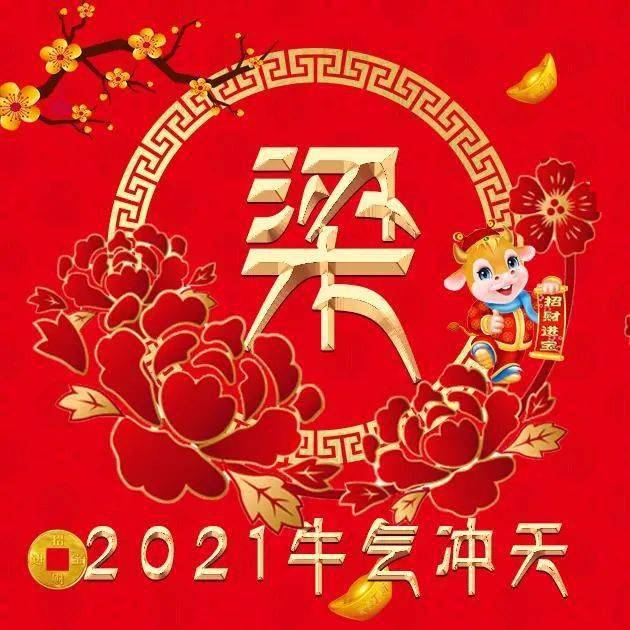 姓氏微信头像分享:2021年,我们一起牛气冲天!