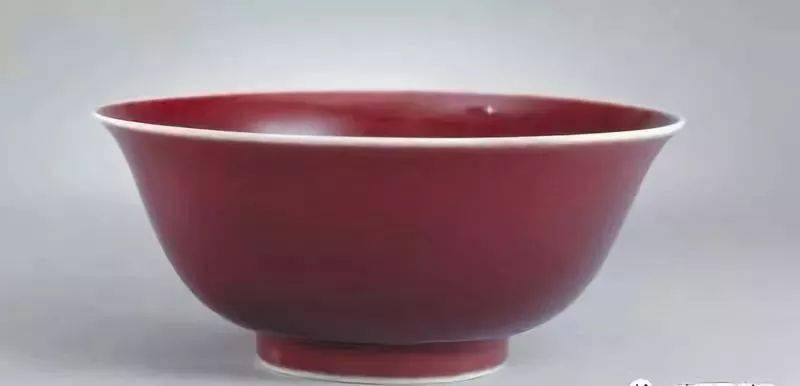 明宣德鲜红釉碗