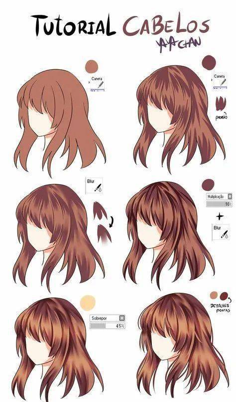 原画教程|小白不会画动漫少女头发?一招快速学会短发长发技巧!