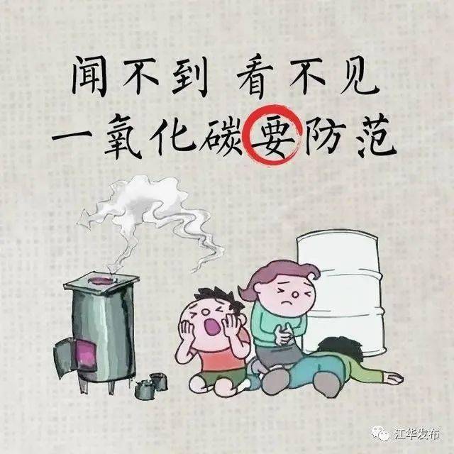 预防一氧化碳中毒宣传海报