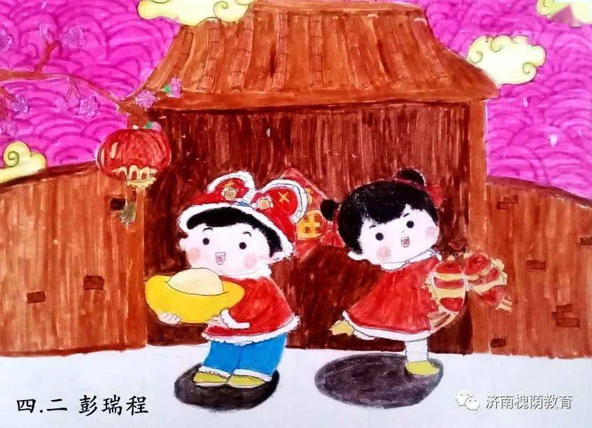 吉祥喜气迎新春画出泉城幸福年济南市光明街小学开展温暖济南年画出我