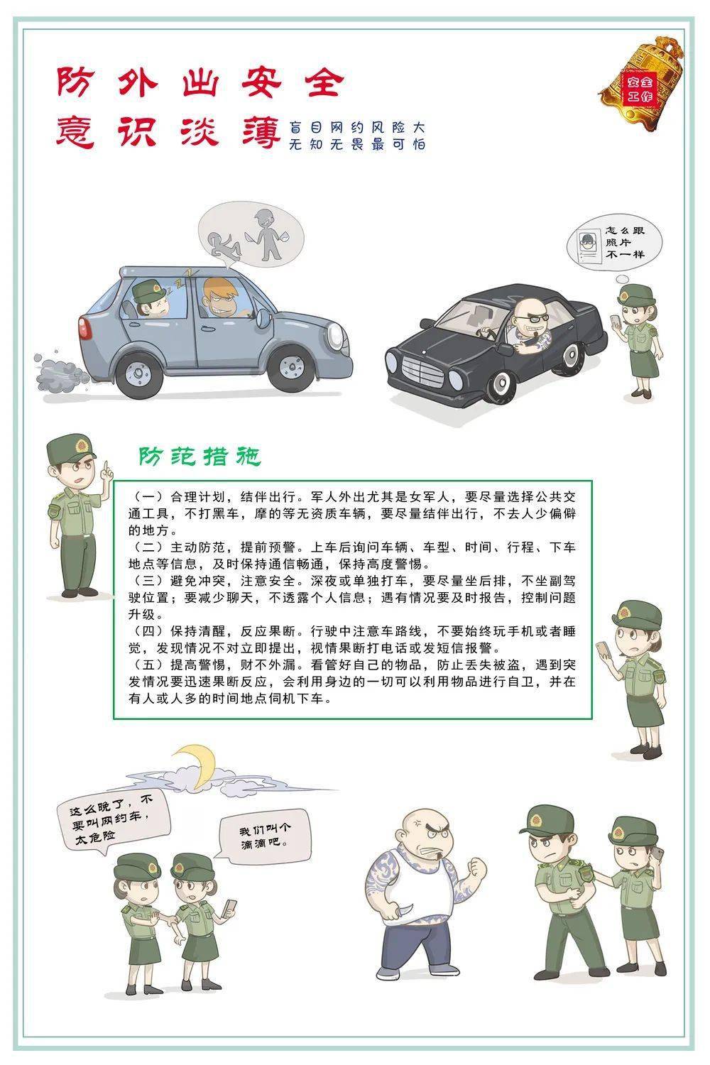 学习园地一组漫画带你安全过节