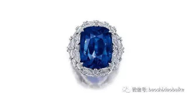 天然未经加热斯里兰卡蓝宝石配钻石戒指16.
