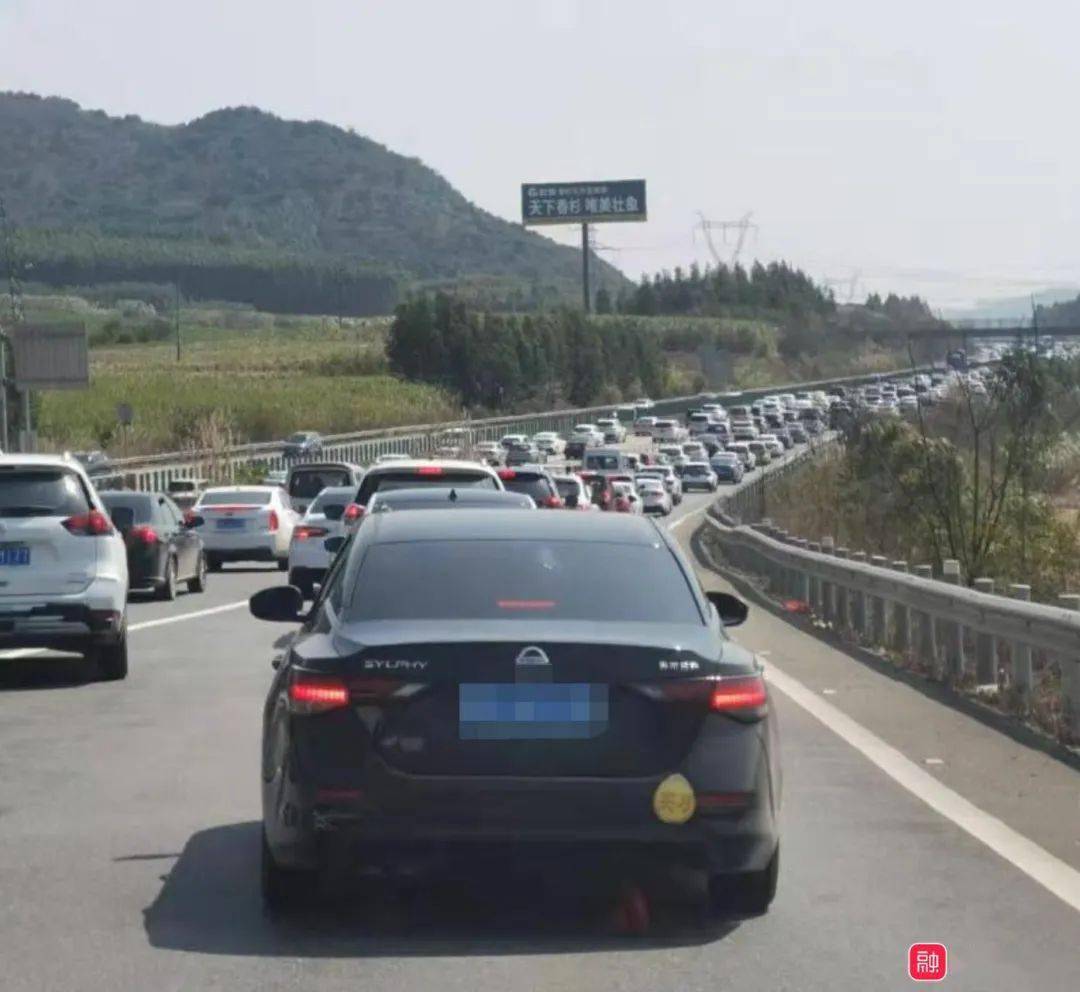 春节返程高峰,三柳高速车流骤增出现大堵车