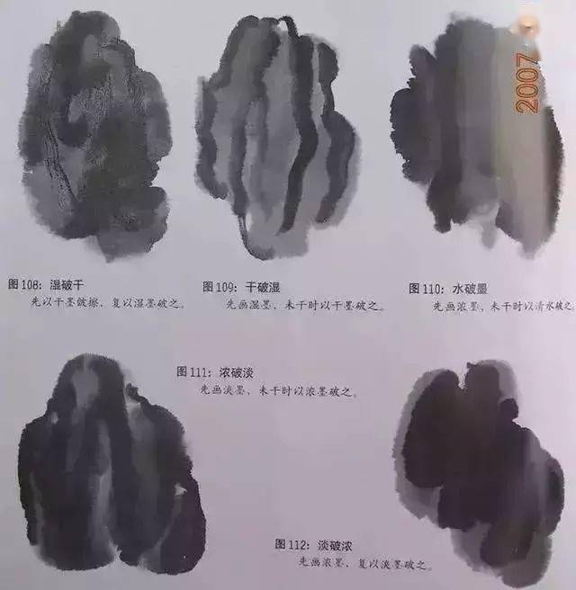 浓墨法,破墨法,没骨法,焦墨法,10种人物墨法解析