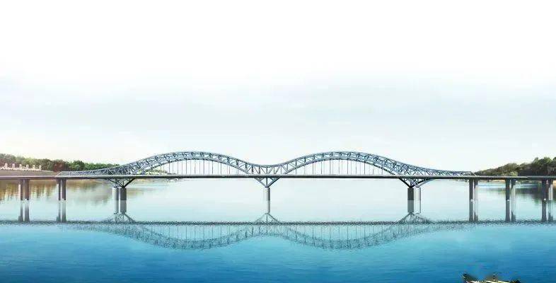 预计工程2024年初完成建设造型就像飞燕展翅采取钢桁架飞燕式拱桥形式
