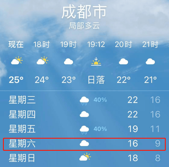 未来几天四川城市天气预报