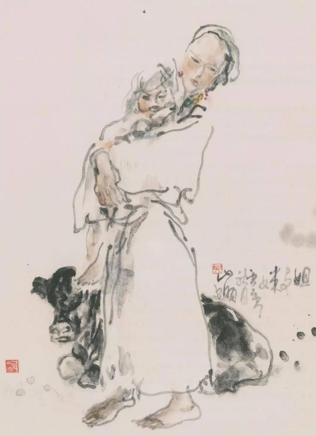 吴山明当代中国人物画坛具有代表性的画家,浙派人物画