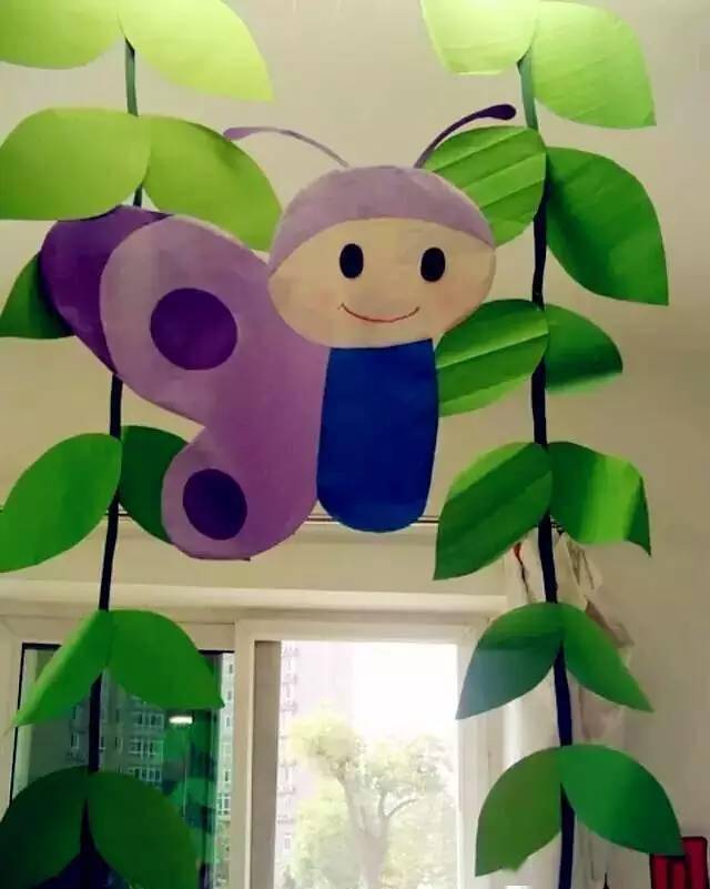 大中小班春季手工主题墙环创布置_幼儿园
