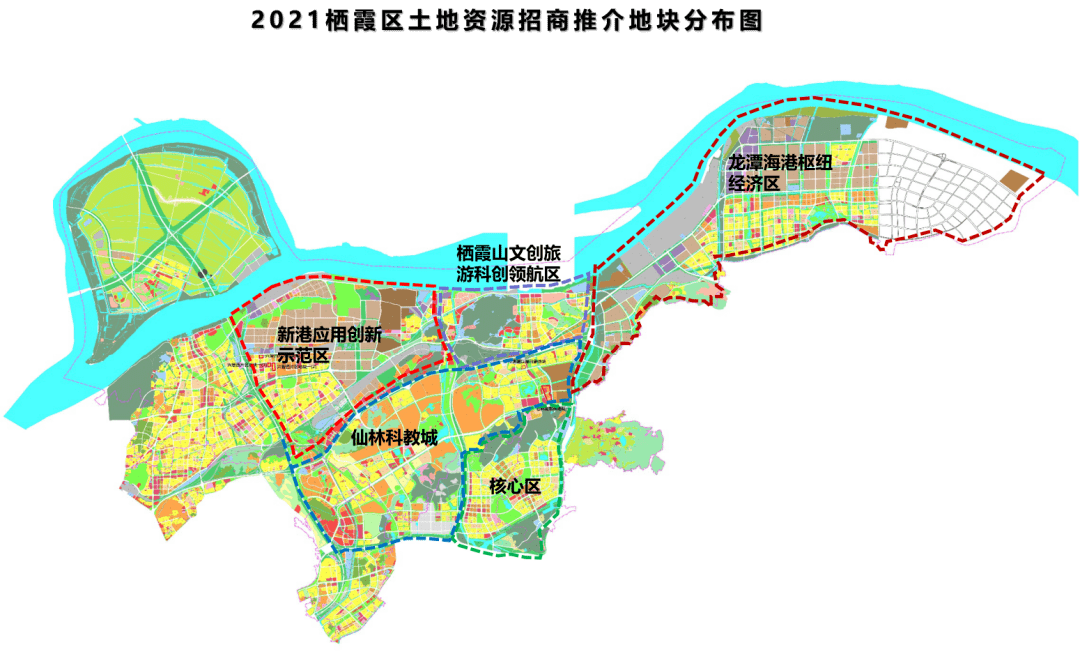 栖霞区控规图及本次招商推介地块分布图