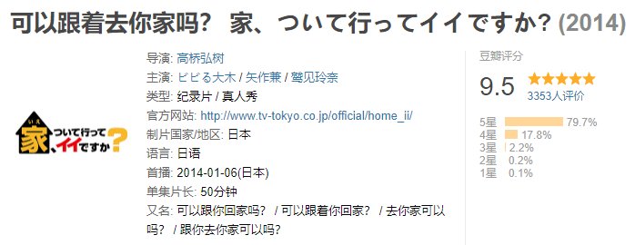 《可以跟着去你家吗?》影评:豆瓣9.5,这深夜真人秀太刺激了