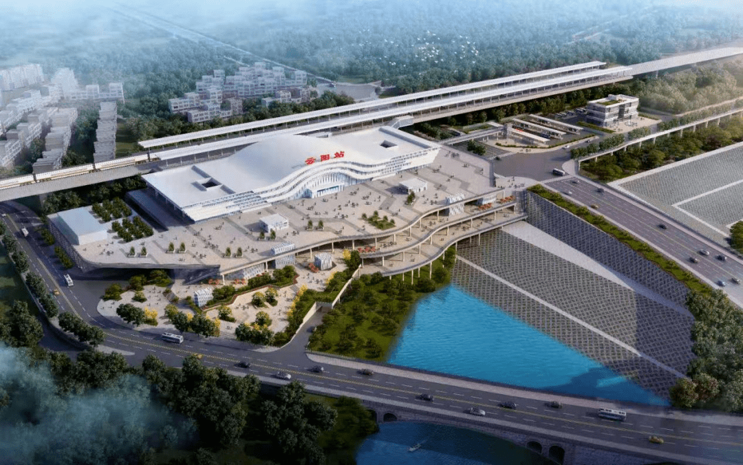 郑万高铁云阳站站房效果图 云阳县交通局供图