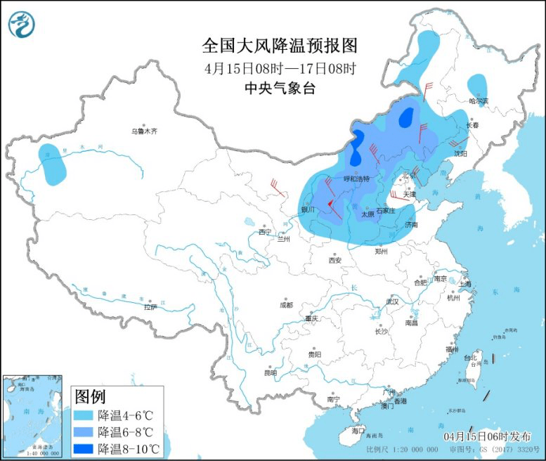 4月15日至18日沙尘天气将影响北方地区 南方地区有明显降雨过程