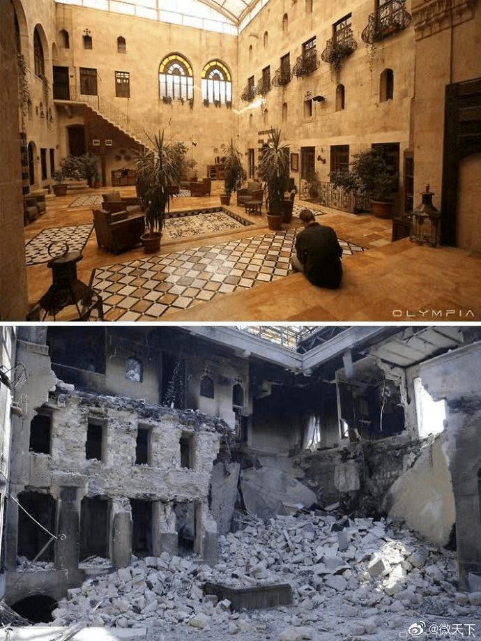 叙利亚战争前后对比图
