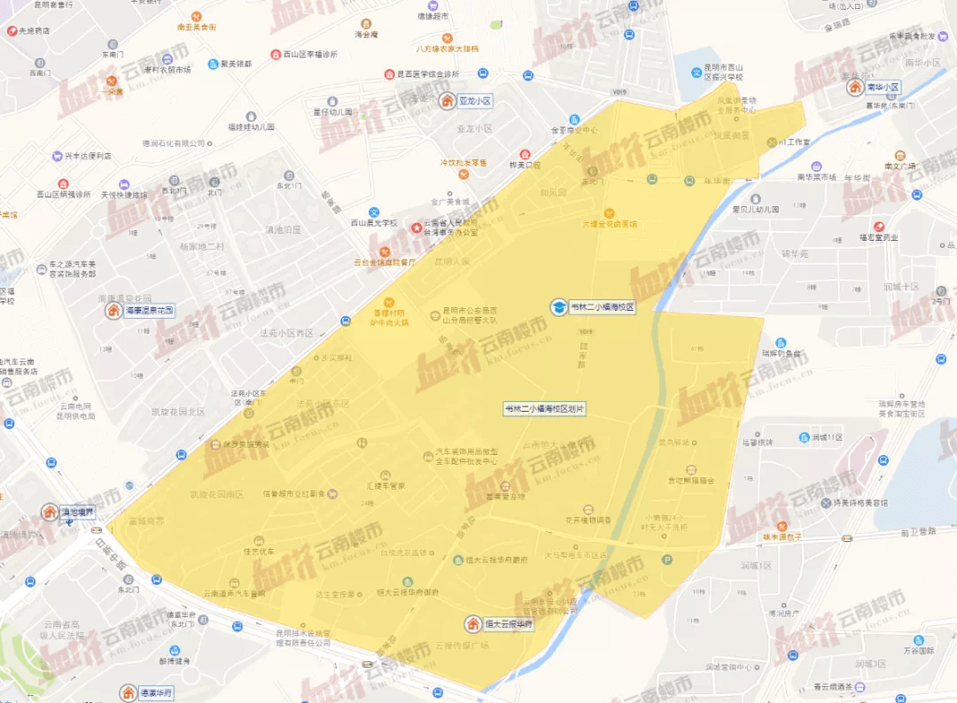 【西山区】2021年昆明小学划片地图②