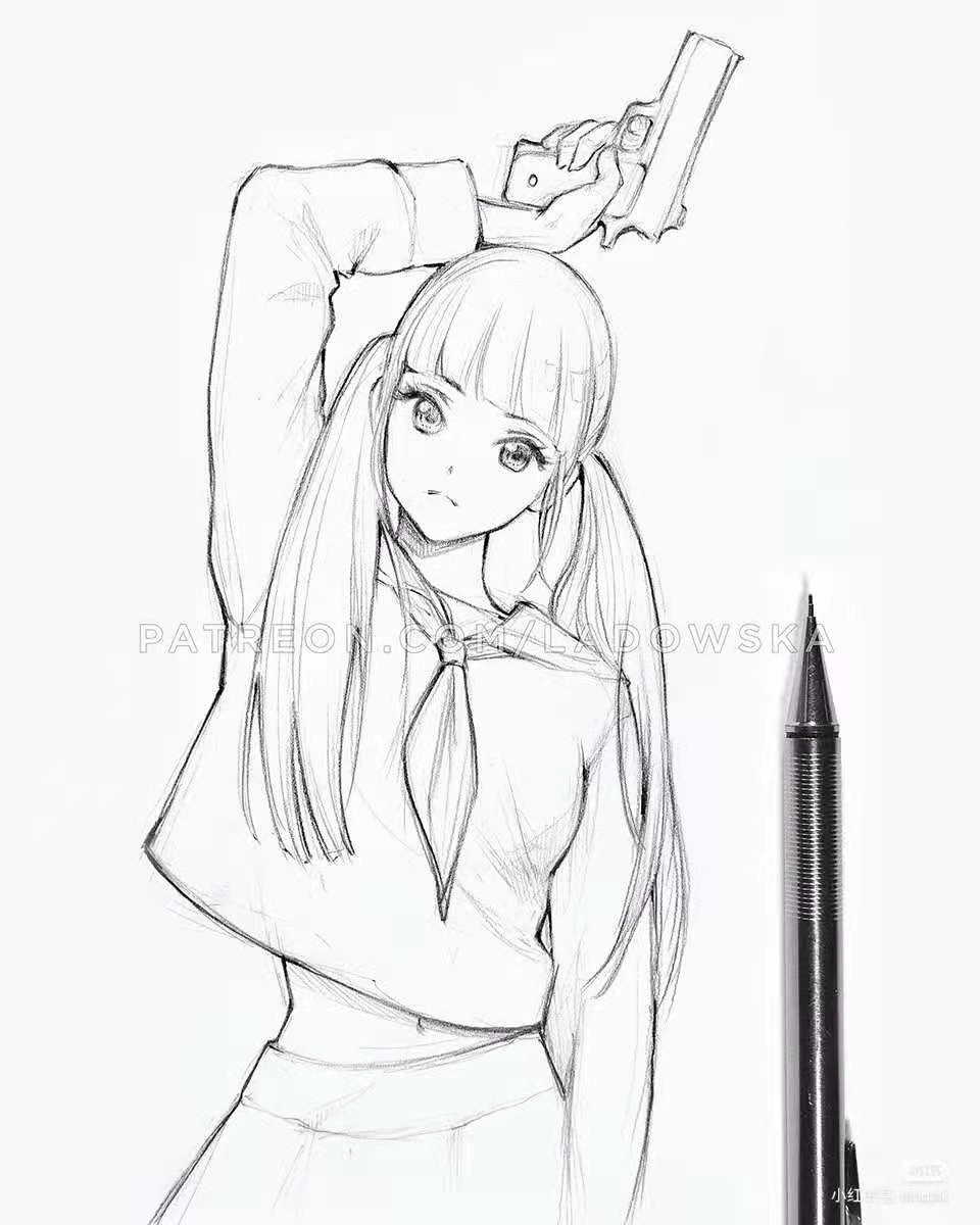 绘画素材|一组超适合绘画小白临摹线稿素材来了