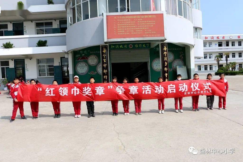 盐城红领巾点亮人生追梦争章阜宁县益林中心小学红领巾争章活动启动