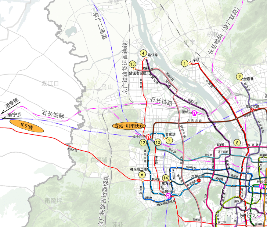 望城交通大进展最新透露规划了6条地铁2条轨道快线