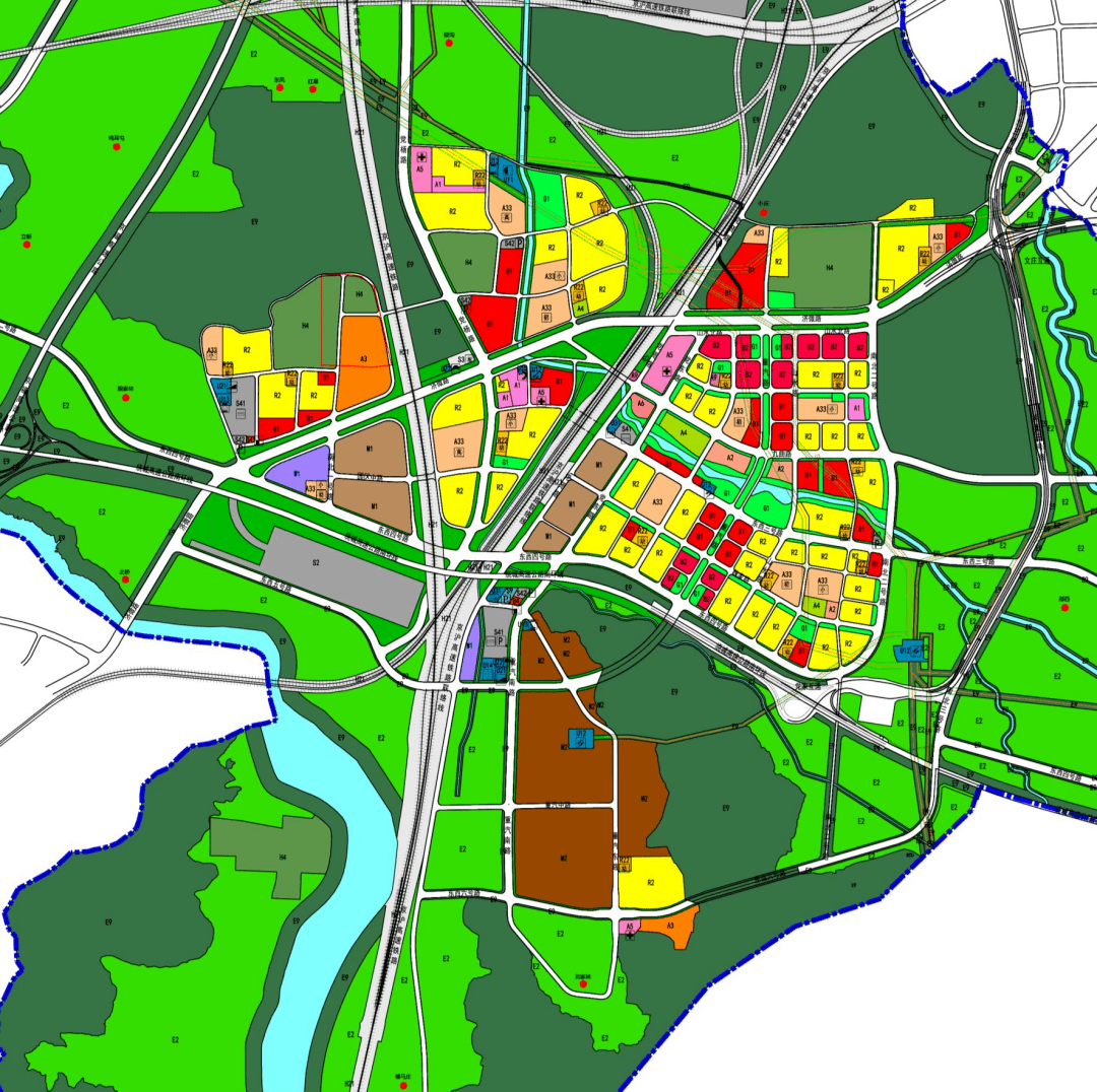 大学园,齐鲁创新谷,长清老城区,形成"一廊四片",一体化规划建设管理