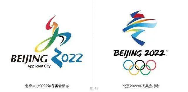 左图为北京申办2022年冬奥会标志,右图为【北京2022年冬奥会标志 创作