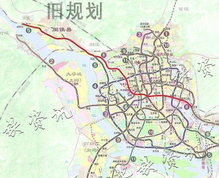 重磅福州地铁第三轮线网调整3号线直通高新区8号线延至闽侯