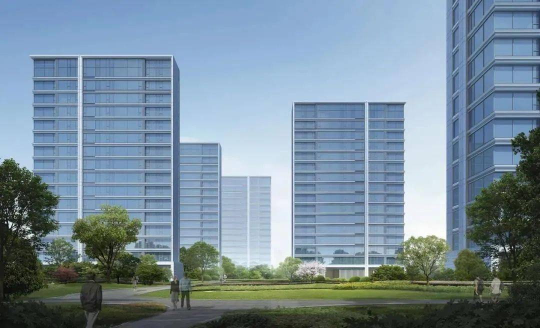 外立面采用公建化外立面, 大面积的low-e玻璃幕墙,简约美观,质感时尚
