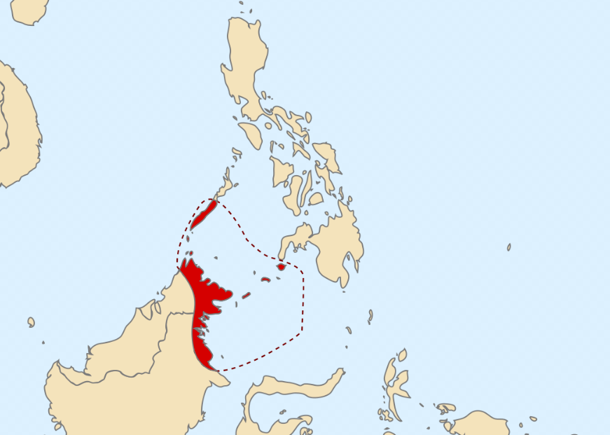 1822年的苏禄苏丹国疆域( 图片来源:网络)