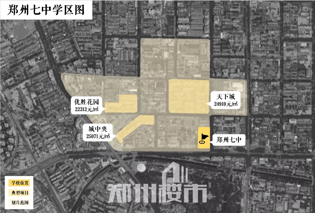 主城区中学学区图来了,找学区房必看_郑州