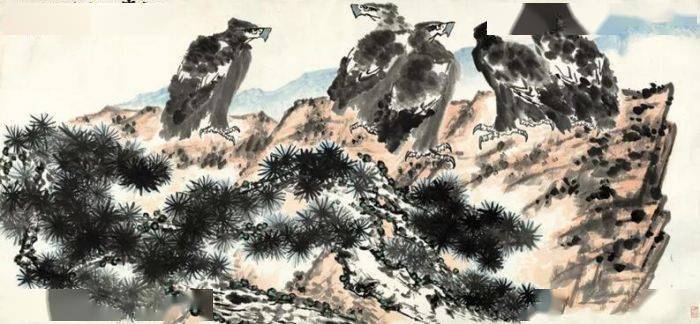 李苦禅 松鹰图1977年