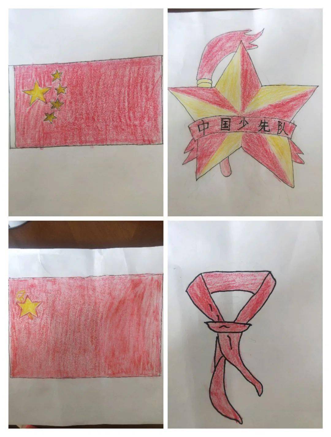 5月25日上午,大队部的哥哥姐姐们手把手教一年级的同学们如何系红领巾