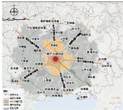 "十四五"期间南宁大都市区轨道交通建设示意图.图片来源《规划纲要》