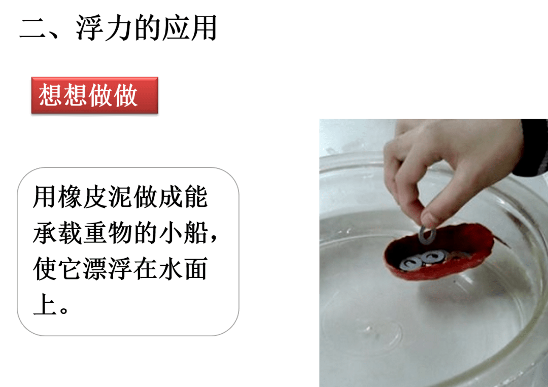 会解释生活中应用浮力的现象.
