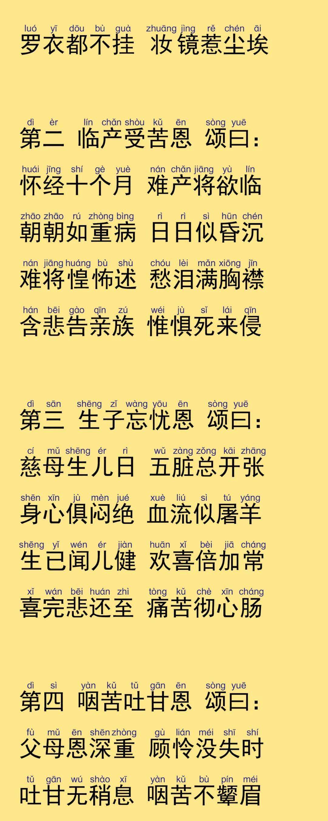《佛说父母恩重难报经》简体注音版(附音频)