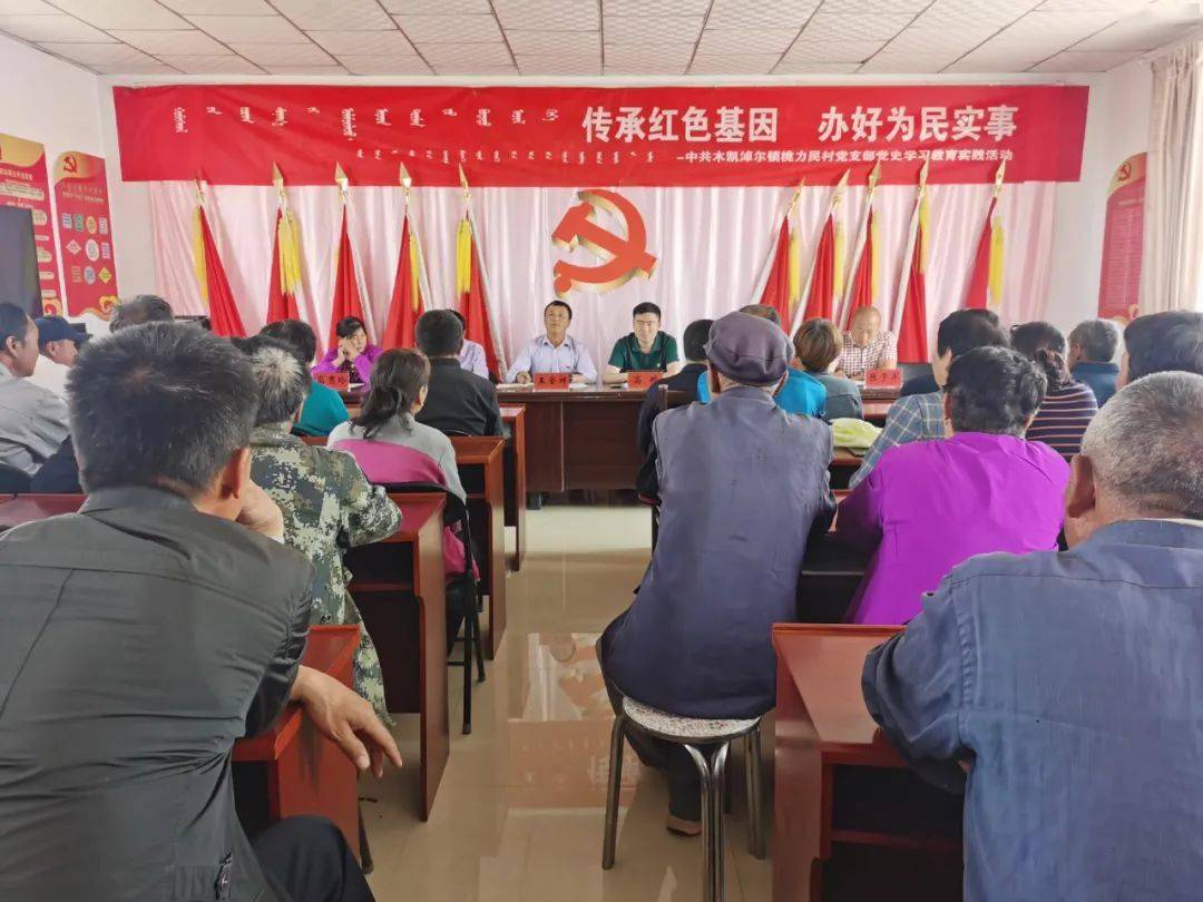 木凯淖尔镇桃力民村传承红色基因办好为民实事