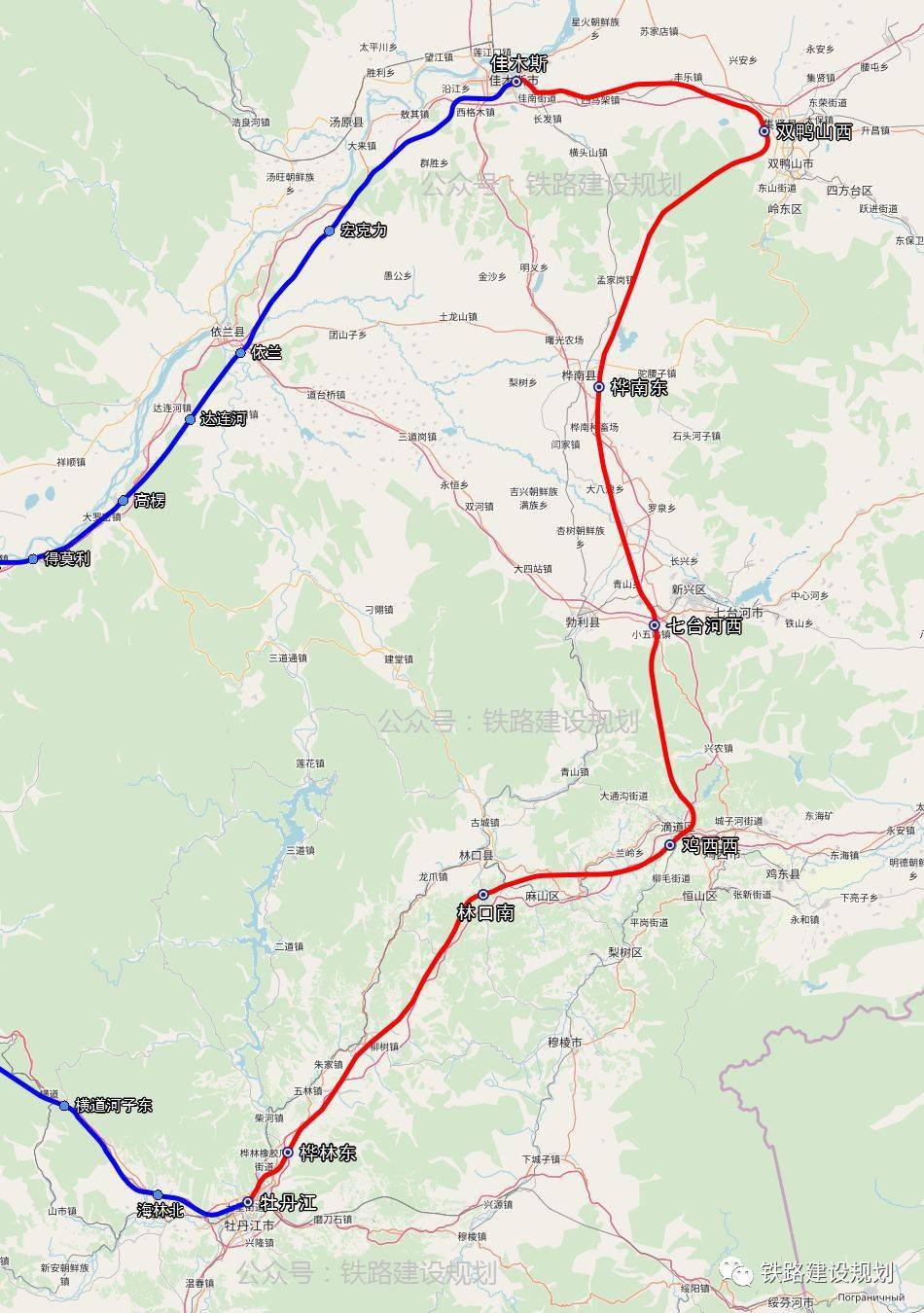 牡佳高铁线路走向和车站设置示意图▼届时,省内将有8个地级城市实现