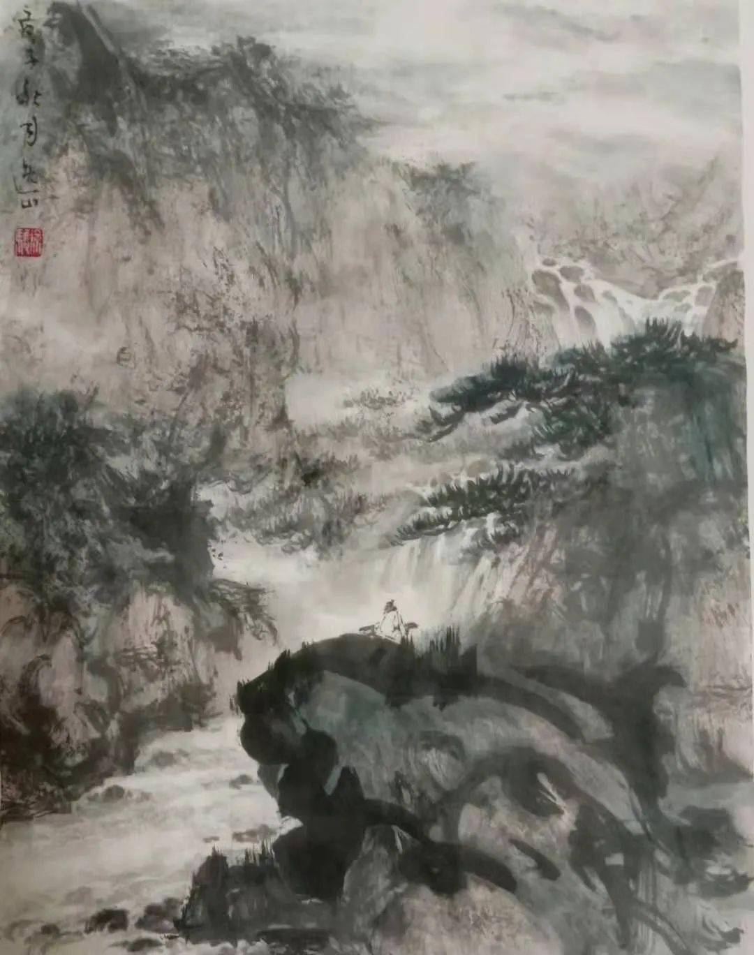 山风徐徐徐骏山水画作品