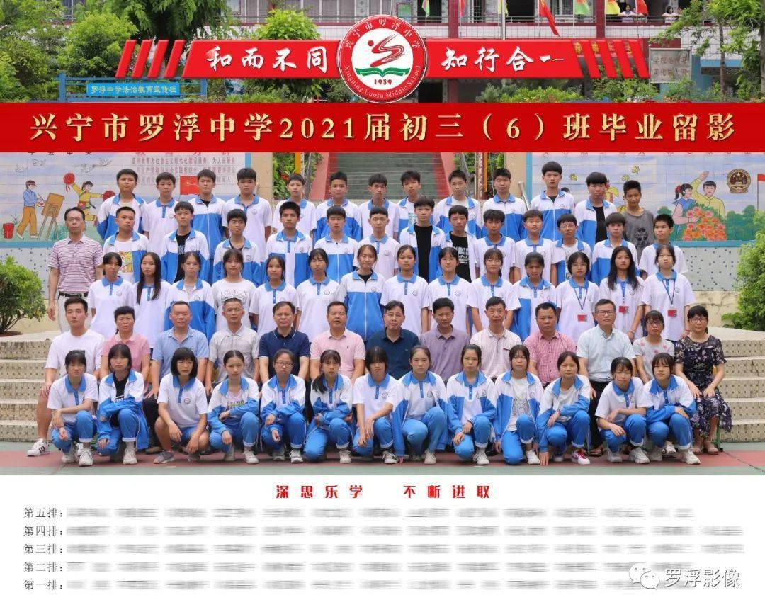最新罗浮中学2021届毕业集体照曝光