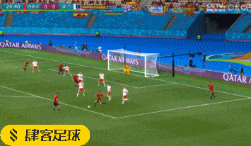 gif-莫雷诺破门,西班牙1-0波兰