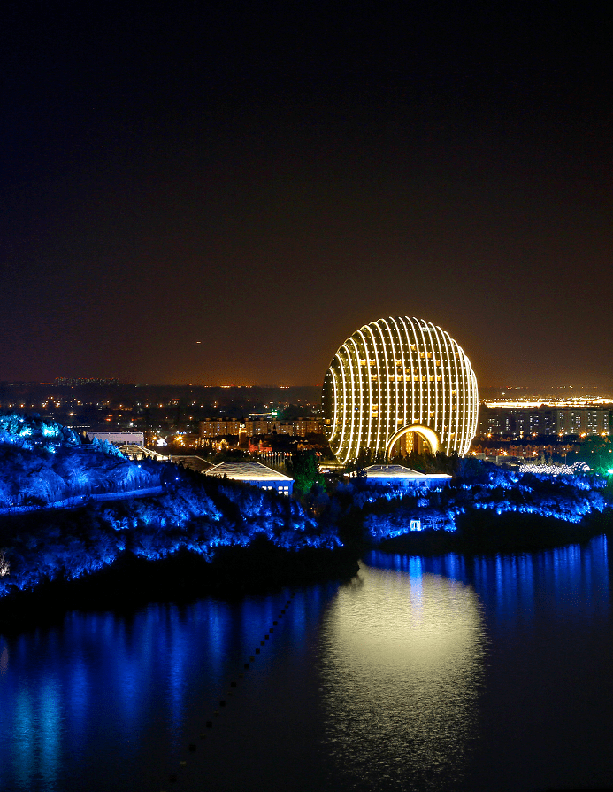 怀柔绝美夜景登上央视直播!_雁栖湖