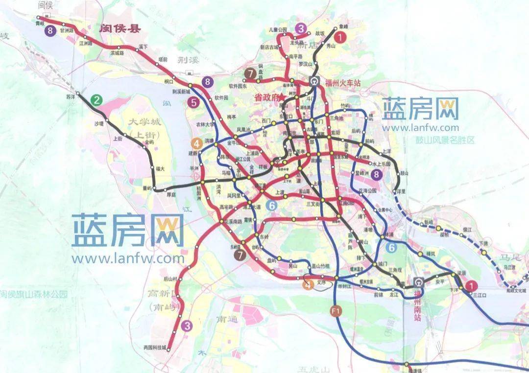 有调整福州地铁第三轮最新规划图曝光神秘的三号线这样走