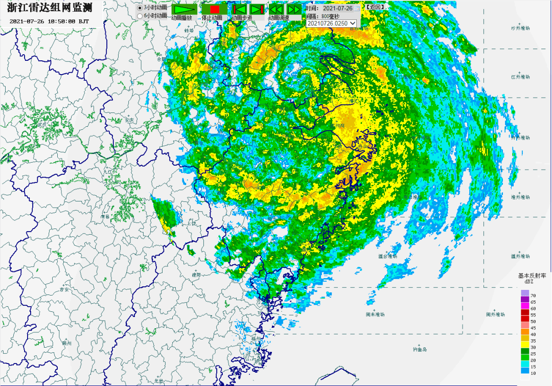 从今天10时50分的雷达回波图可见