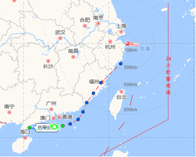 台风蓝色预警